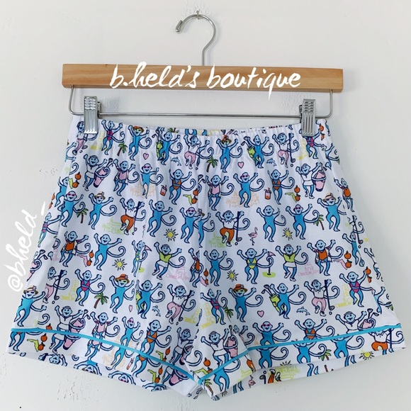 Roller Rabbit Palm Beach Monkey Polo Pajamas in Multi Monkey Size XS New NWT - Picture 10 of 16